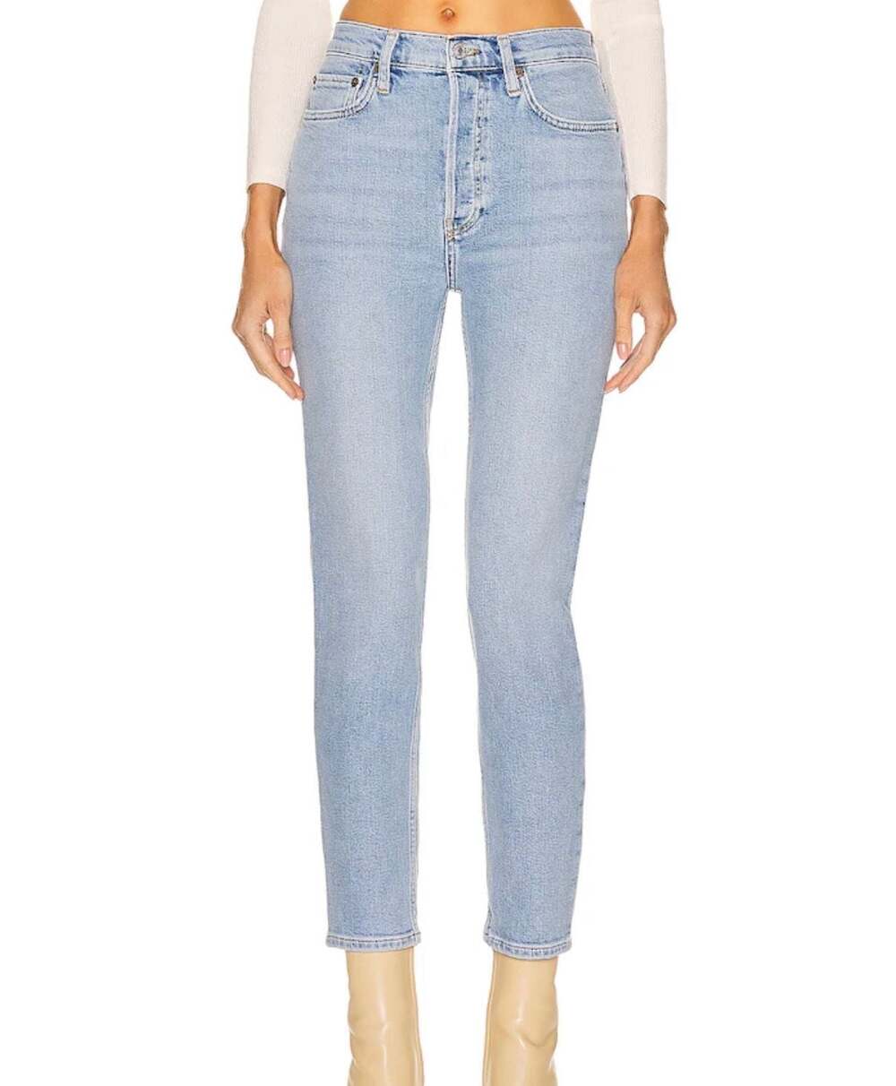 RE/DONE Originals High Rise Ankle Crop Jeans Mid ‘90s Wash Size 26